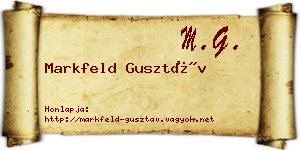 Markfeld Gusztáv névjegykártya